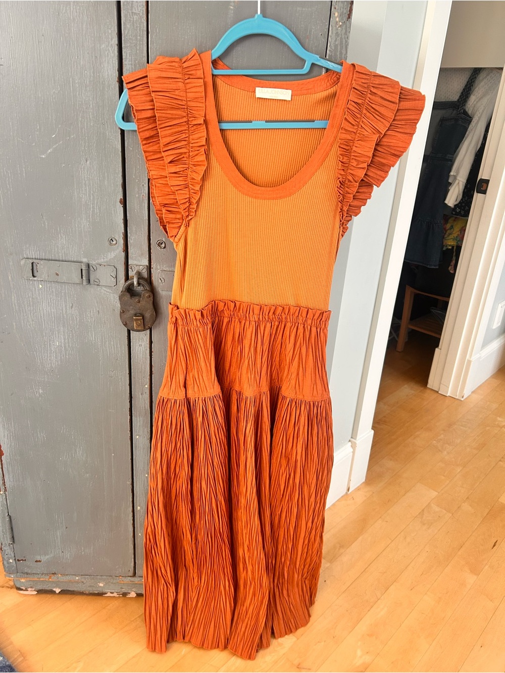 Ulla Johnson Rust Orange (chestnut) Ruffle “Virginia” Dress - Picture 4 of 5